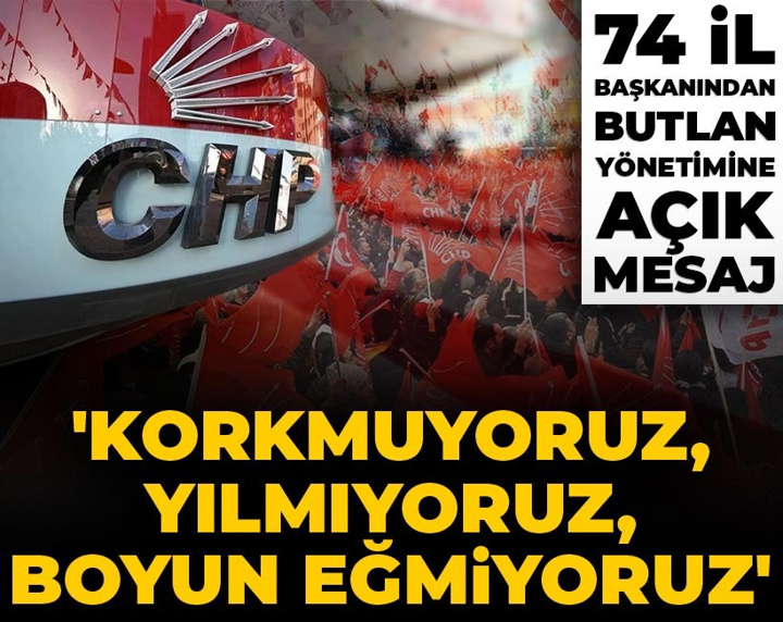 74 il başkanından butlan yönetimine açık mesaj: Korkmuyoruz, yılmıyoruz, boyun eğmiyoruz