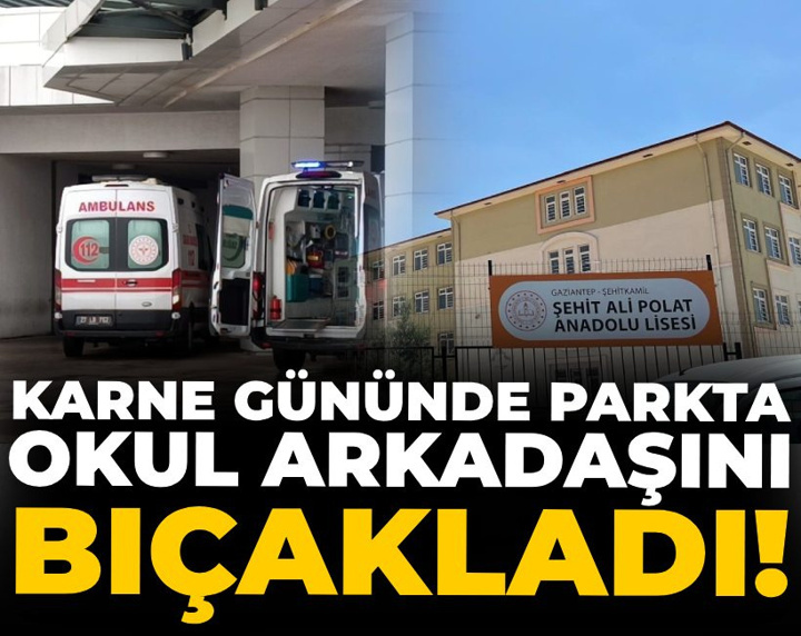 Karne gününde parkta okul arkadaşını bıçakladı! 16 yaşındaki çocuğun hayati tehlikesi sürüyor