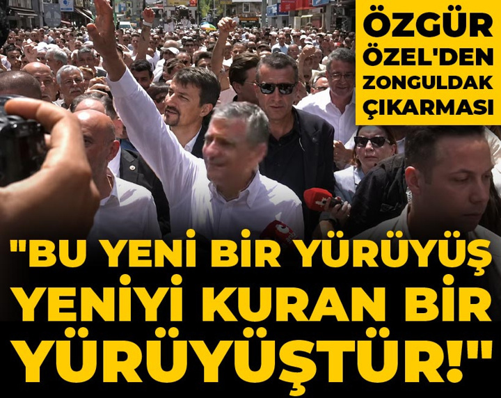 Özgür Özel'e Zonguldak'ta miting gibi karşılama! Binlerce insan caddeyi kapattı