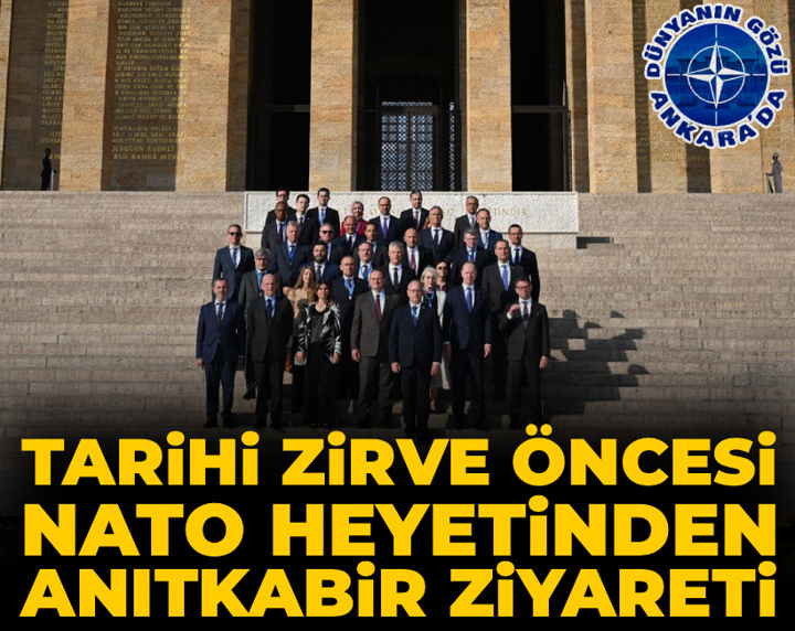 Dünyanın gözü Ankara'da: Zirve öncesi NATO heyetinden Anıtkabir ziyareti