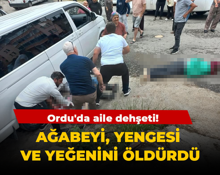 Ordu'da aile dehşeti! Ağabeyi, yengesi ve yeğenini öldürdü