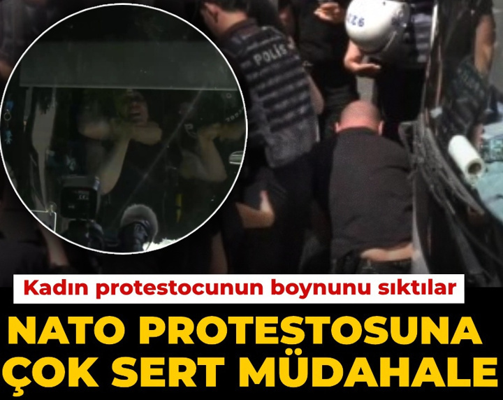 Son dakika | Polisten zirve sürerken NATO protestosuna çok sert müdahale