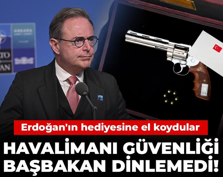 Havalimanı güvenliği başbakan dinlemedi! Erdoğan'ın hediyesine el koydular
