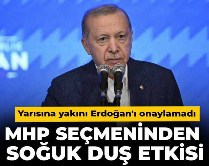 MHP seçmeninden soğuk duş etkisi: Yarısına yakını Erdoğan'ı onaylamadı