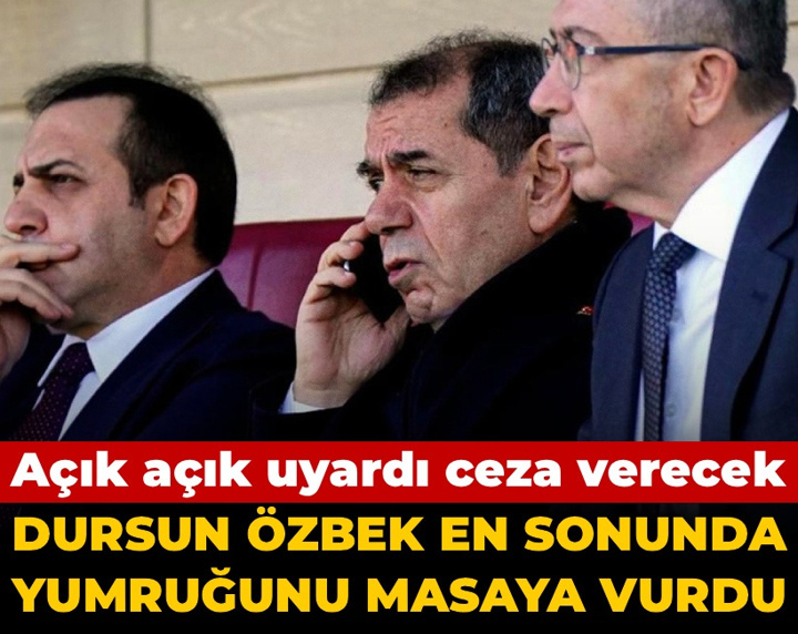 Dursun Özbek masaya yumruğunu vurdu: Açık açık uyardı ceza verecek