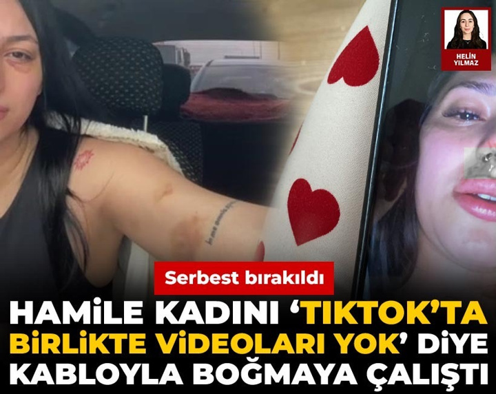 Hamile kadını ‘TikTok’ta birlikte videoları yok’ diye kabloyla boğmaya çalıştı: Serbest bırakıldı