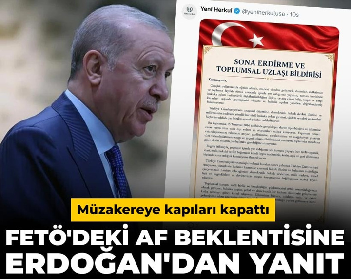 FETÖ'deki af beklentisine Erdoğan'dan yanıt! Müzakereye kapıları kapattı