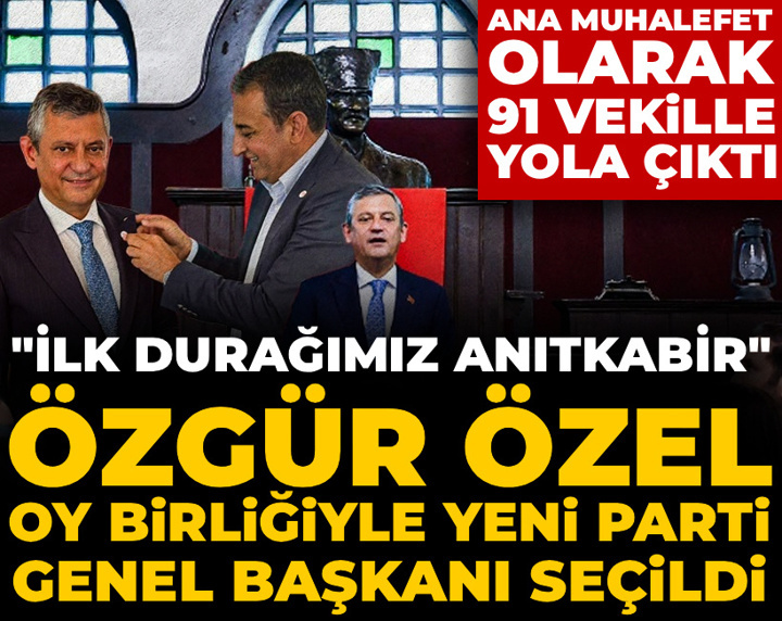 Son Dakika | Ankara'da tarihi anlar! Özgür Özel'den YENİ Parti Genel Başkanı olarak ilk açıklama