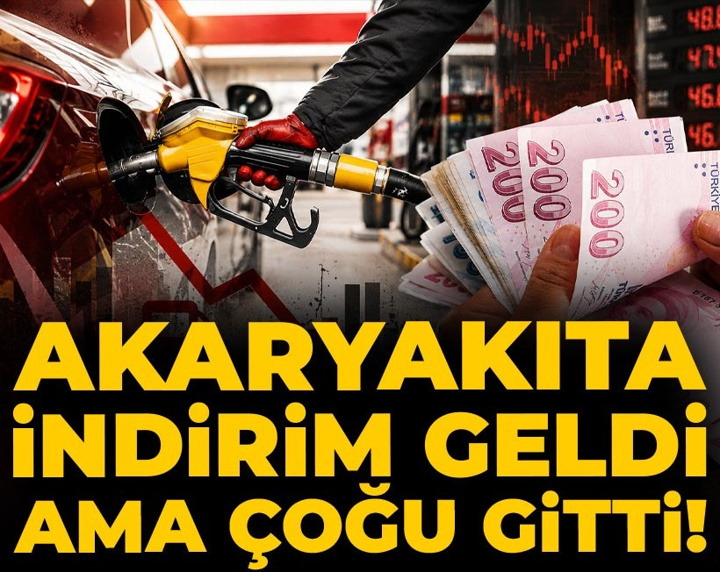 Akaryakıta indirim geldi ama çoğu gitti!
