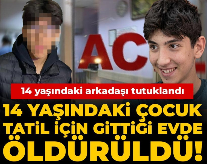 14 yaşındaki çocuk tatil için gittiği evde öldürüldü! 14 yaşındaki arkadaşı tutuklandı