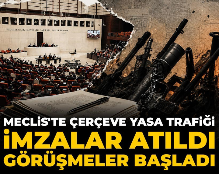 Son dakika | Meclis'te çerçeve yasa trafiği: İmzalar atıldı görüşmeler başladı
