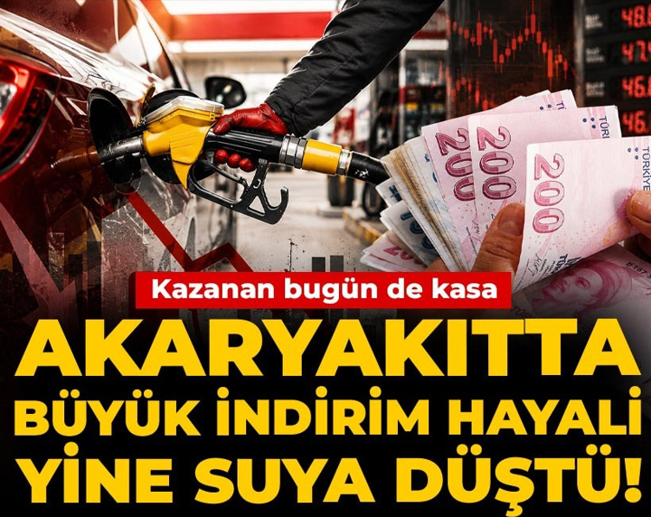 Akaryakıtta büyük indirim hayali yine suya düştü! Kazanan bugün de kasa