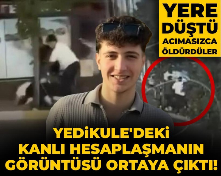 Yedikule'deki kanlı hesaplaşmanın görüntüsü ortaya çıktı! Yere düştü acımasızca öldürdüler