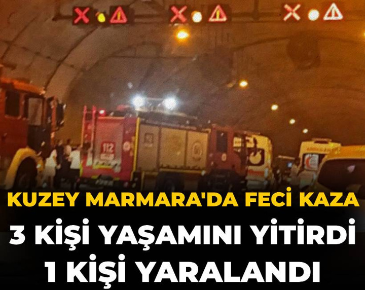 Kuzey Marmara'da korkunç kaza: 3 kişi yaşamını yitirdi