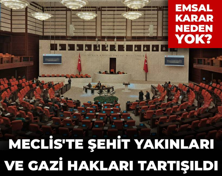 Meclis'te şehit yakınları ve gazilerin hakları tartışıldı: Emsal karar neden yok?