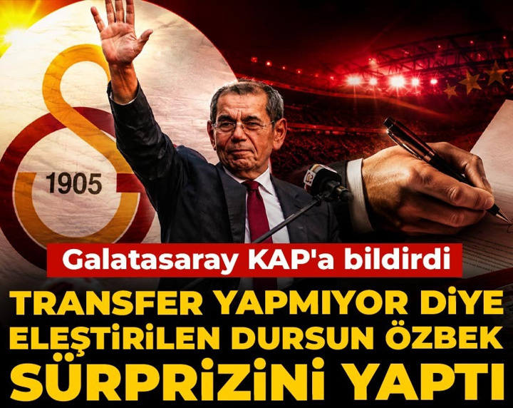 Transfer yapmıyor diye eleştirilen Dursun Özbek sürprizini yaptı: Galatasaray KAP'a bildirdi