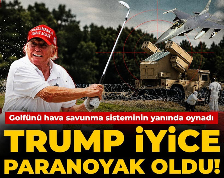 Trump iyice paranoyak oldu! Golfünü hava savunma sisteminin yanında oynadı