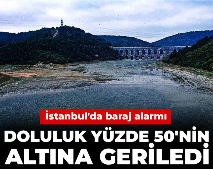 İstanbul'da baraj alarmı: Doluluk yüzde 50'nin altına geriledi