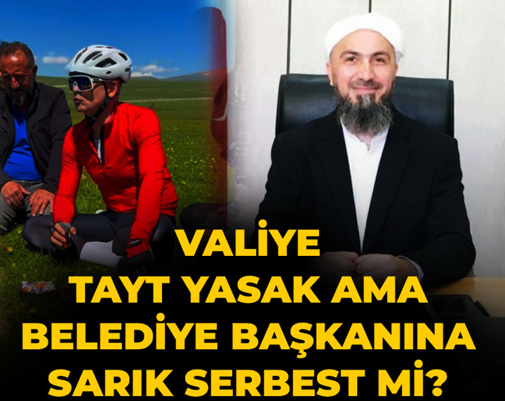 Valiye tayt yasak ama belediye başkanına sarık serbest mi? Karapürçek tek örneği oldu