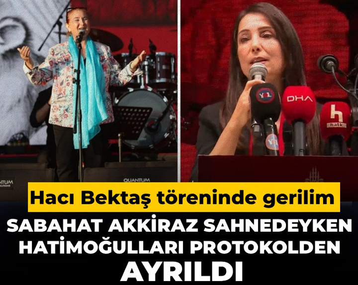 Hacı Bektaş töreninde dikkat çeken gerilim: Sabahat Akkiraz sahnedeyken Hatimoğulları protokolden ayrıldı