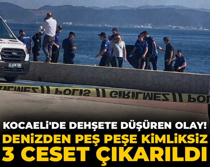 Kocaeli'de dehşete düşüren olay! Denizden peş peşe kimliksiz 3 ceset çıkarıldı