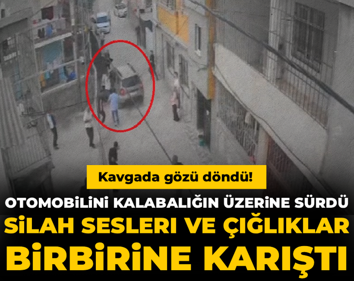 Otomobilini kalabalığın üzerine sürdü! Silah sesleri ve çığlıklar birbirine karıştı