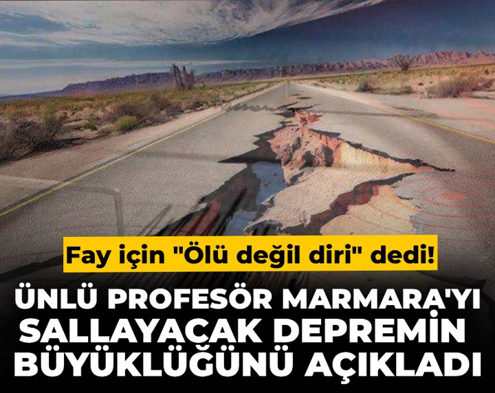 Fay için "Ölü değil diri" dedi! Ünlü profesör Marmara'yı sallayacak depremin büyüklüğünü açıkladı