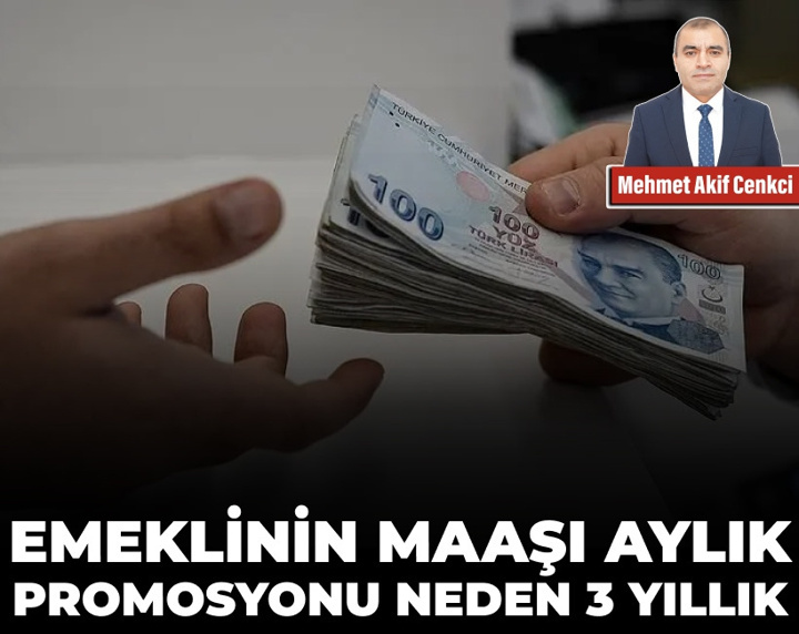 Emeklinin maaşı aylık, promosyonu neden 3 yıllık?
