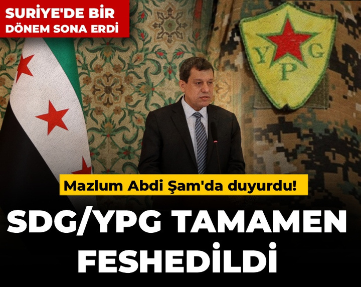 Son Dakika │Mazlum Abdi Şam'da açıkladı: YPG/SDG feshedildi!