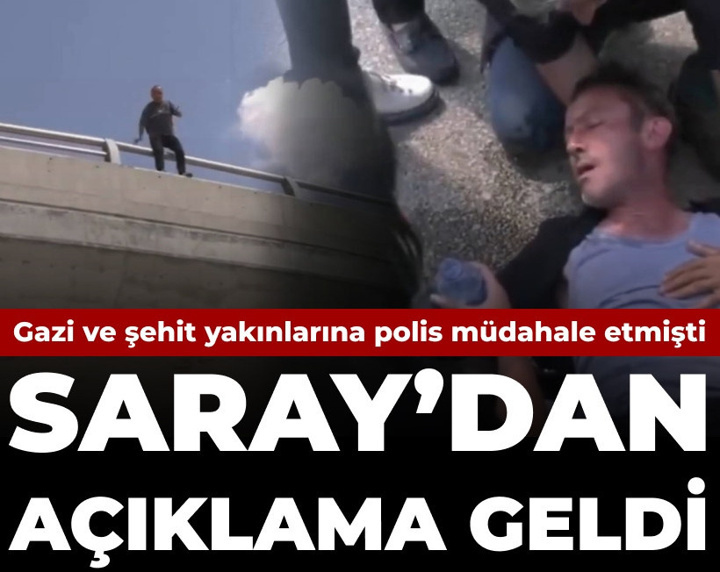Gazi ve şehit yakınlarına polis müdahale etmişti: Saray'dan açıklama geldi