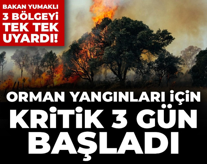 Kritik 3 gün başladı: Bakan Yumaklı 3 bölgeyi tek tek uyardı!