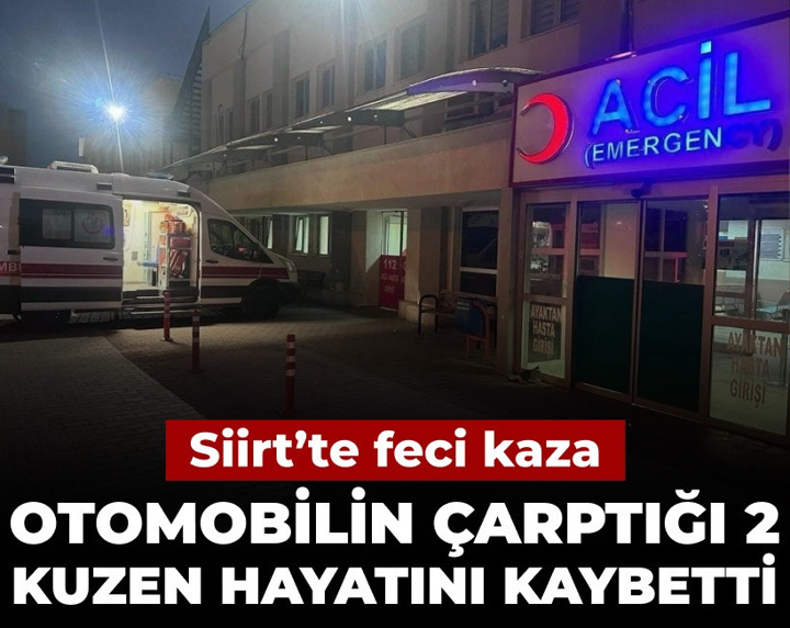 Siirt'te feci kaza: Otomobilin çarptığı iki kuzen hayatını kaybetti