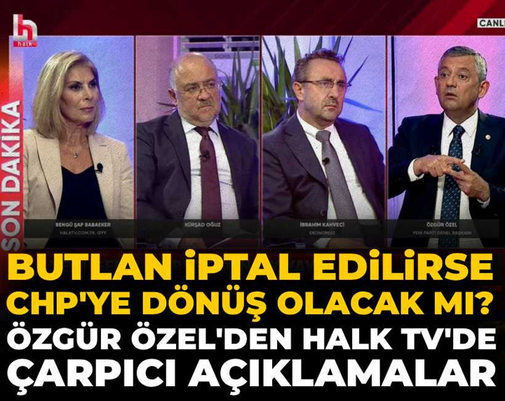Son Dakika | YENİ Parti Genel Merkezi'nde ilk canlı yayın Halk TV'de: Özgür Özel'den çarpıcı açıklamalar