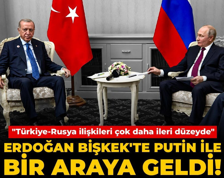 Son Dakika | Erdoğan Bişkek'te Putin ile bir araya geldi