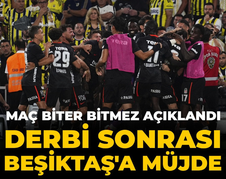 Fenerbahçe galibiyeti sonrası Beşiktaş'a müjde: Derbi biter bitmez açıkladı