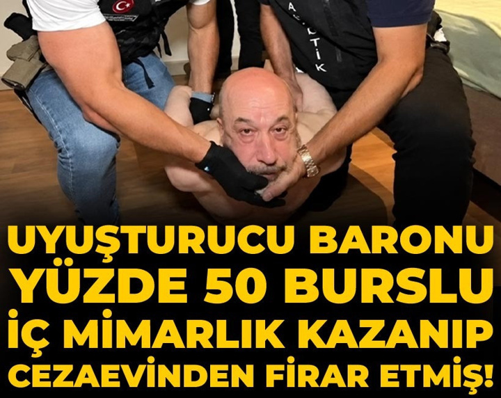 Uyuşturucu baronu yüzde 50 burslu iç mimarlık kazanıp cezaevinden firar etmiş!