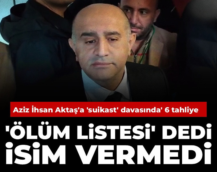 Son Dakika | 'Ölüm listesi' dedi, isim vermedi: Aziz İhsan Aktaş'a 'suikast' davasında' 6 tahliye