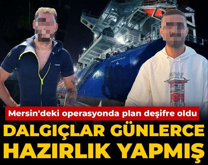 Mersin'deki kokain operasyonunda dalgıçların planı deşifre oldu: Günlerce hazırlık yapmışlar