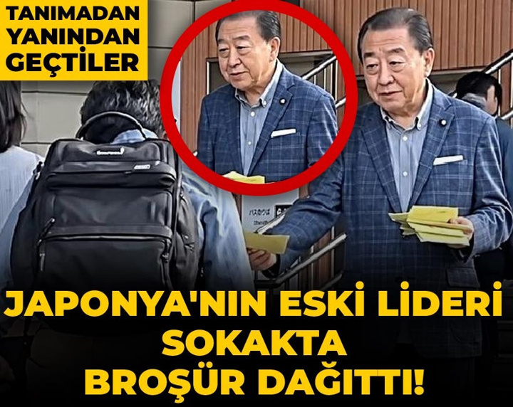 Eski Başbakan istasyon önünde broşür dağıttı, çoğu tanımadan geçti