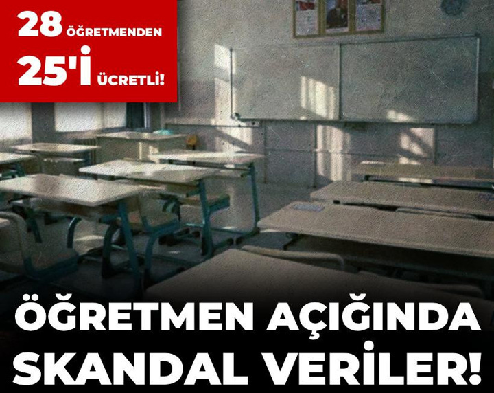 Öğretmen açığında skandal veriler: Koca okulda 3 kadrolu öğretmen