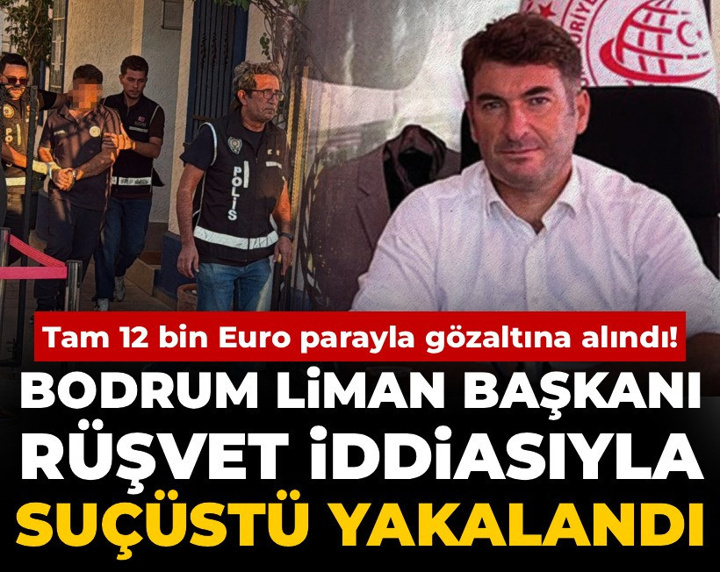 Bodrum Liman Başkanı rüşvet iddiasıyla suçüstü yakalandı: Tam 12 bin Euro parayla gözaltına alındı!