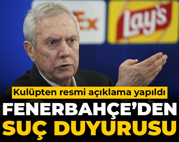 Son dakika | Fenerbahçe'den suç duyurusu: Resmen açıklandı