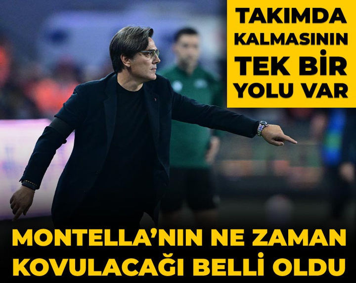 Montella'nın ne zaman kovulacağı belli oldu: Takımda kalmasının tek bir yolu kaldı