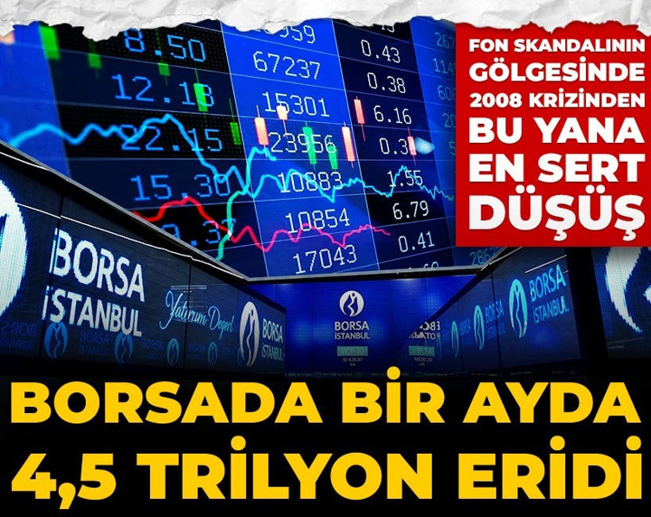 Fon skandalının gölgesinde borsada 4,5 trilyon eridi! 2008 krizinden bu yana en sert düşüş
