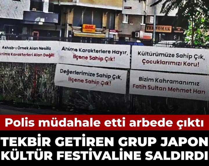 Tekbir getiren bir grup Japon kültür festivaline saldırdı: Polis müdahale etti