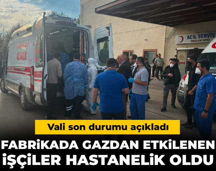 Fabrikada gazdan etkilenen işçiler hastanelik oldu! Vali son durumu açıkladı
