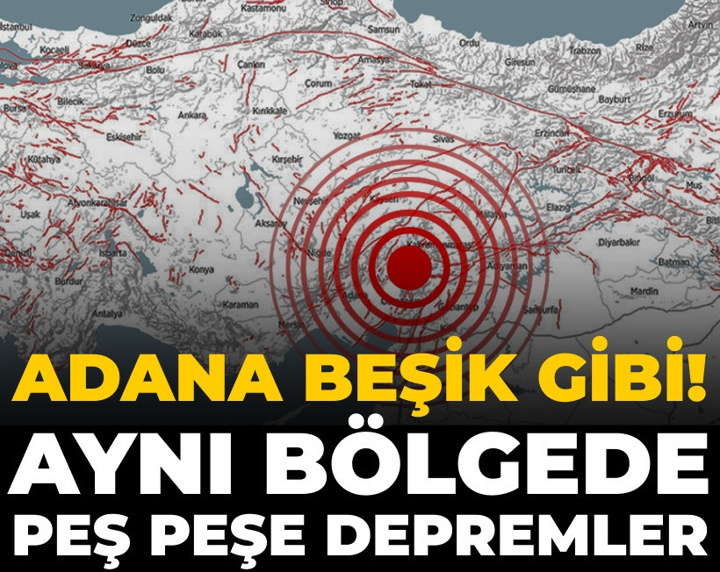 Son Dakika | Adana'da bir deprem daha: AFAD büyüklüğünü açıkladı