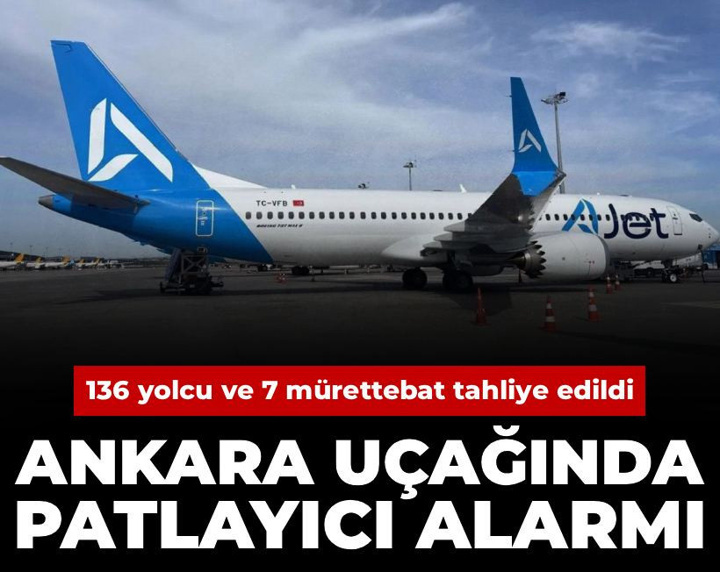 Son Dakika | Ankara Şanlıurfa uçağında patlayıcı alarmı: Uçakta arama başlatıldı!