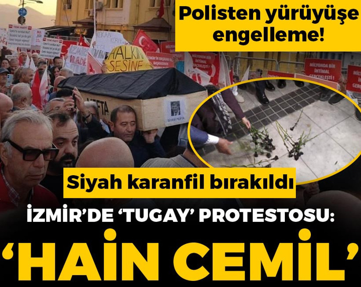 İzmir'de 'Hain Cemil' sesleri: Polisten yürüyüşe engelleme