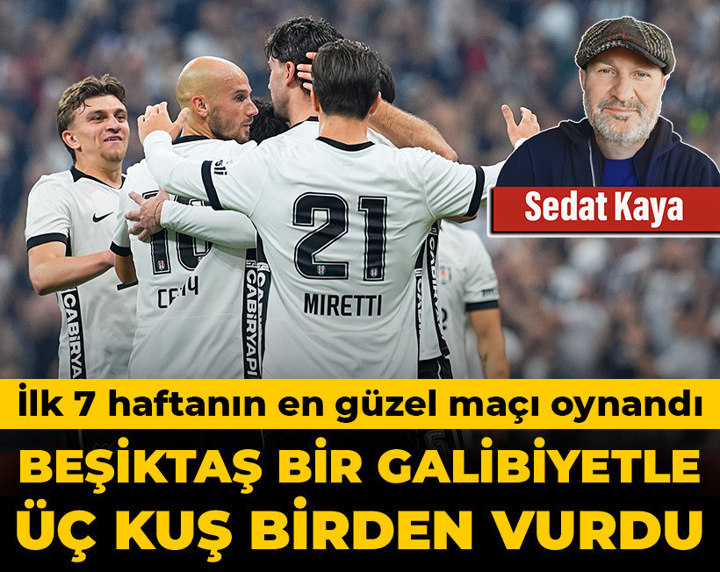 Beşiktaş bir galibiyetle üç kuş birden vurdu